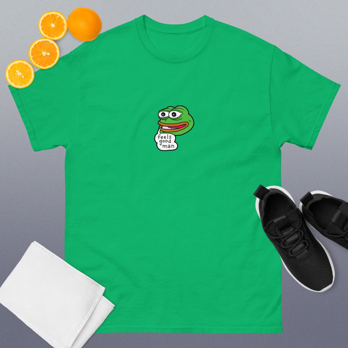 Pepe Frog Meme Tshirt (Green) - Feels Good Man