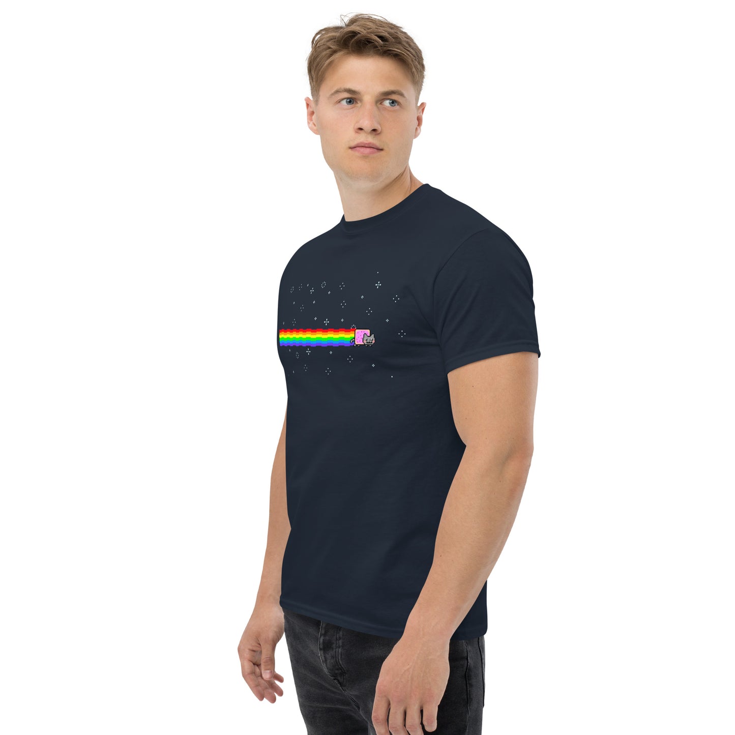 Nyan Cat Meme Navy T-Shirt