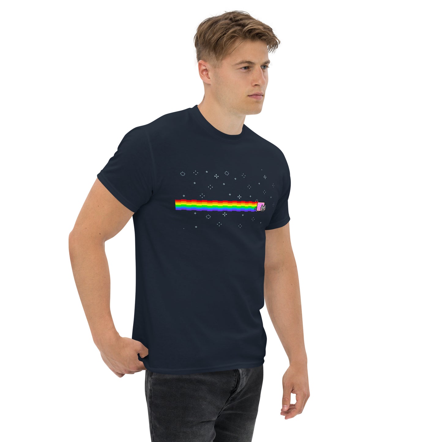 Nyan Cat Meme Navy T-Shirt